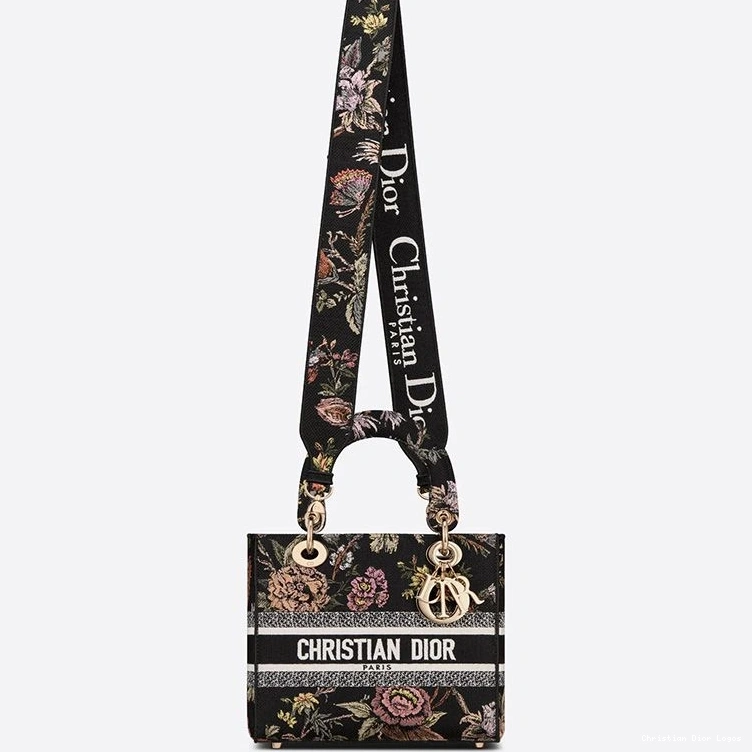 Cheap Motif Black Lady Jardin Bag D-lite Botanique Canvass Medium 0720 Luxury